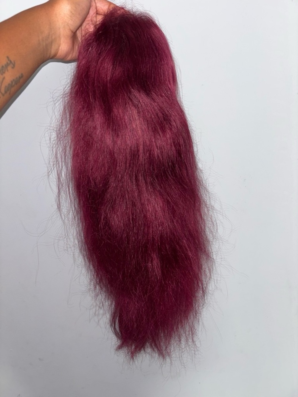 Burgundy Human Hair Extension - Vibrant Wine Color